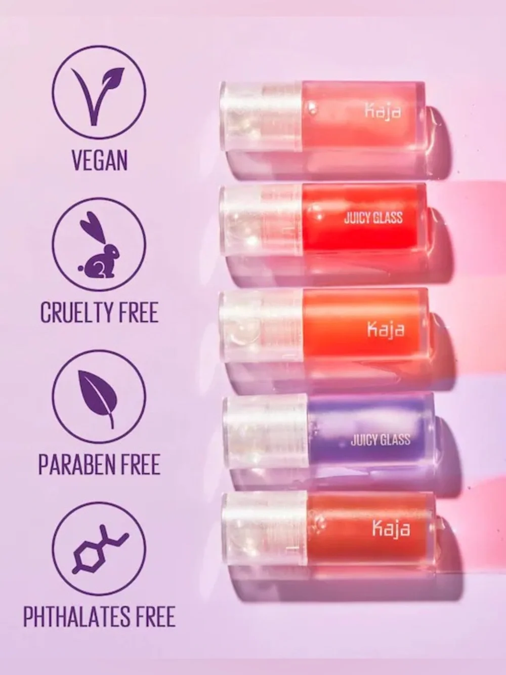 Kaja Juicy Glass Hydrating Lip Oil — Rose Hip Spritz 01